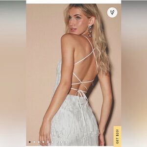 Lulu's White Backless Strappy Dress